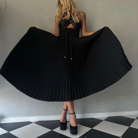 Zara chunky platform heels black satin - Picture 4 of 15